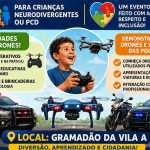 Receita Federal promove Drone Day para crianças neurodivergentes e PCD em Foz do Iguaçu