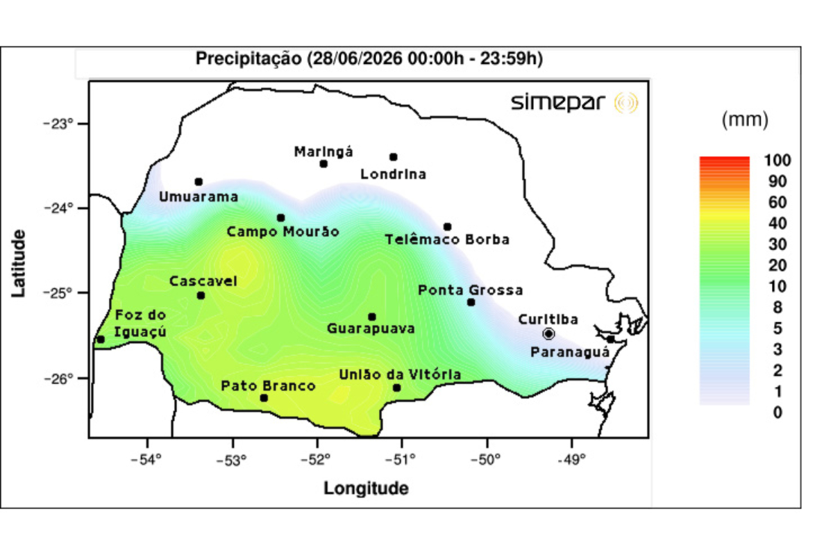 Imagem: Simepar.