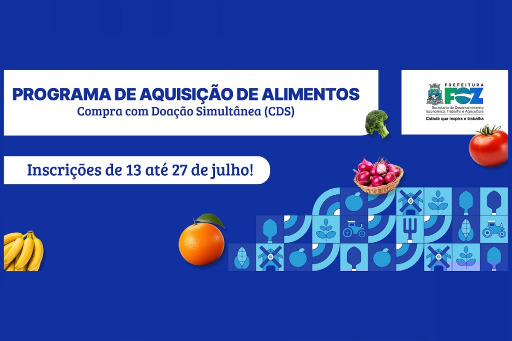 Secretaria abre inscrições para agricultores familiares participarem do Programa de Aquisição de Alimentos