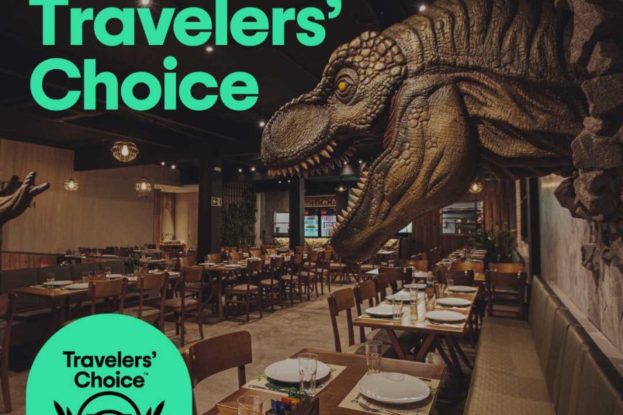 Pelo 3º ano seguido a Jurassic Pizza, de Foz do Iguaçu, recebe o prêmio Travelers´ Choice, do site Tripadvisor