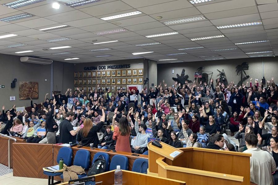 Servidores da educação rejeitam nova proposta da data-base de 2026 com previsão de parcelamento. (Foto Hemily Nascimento)